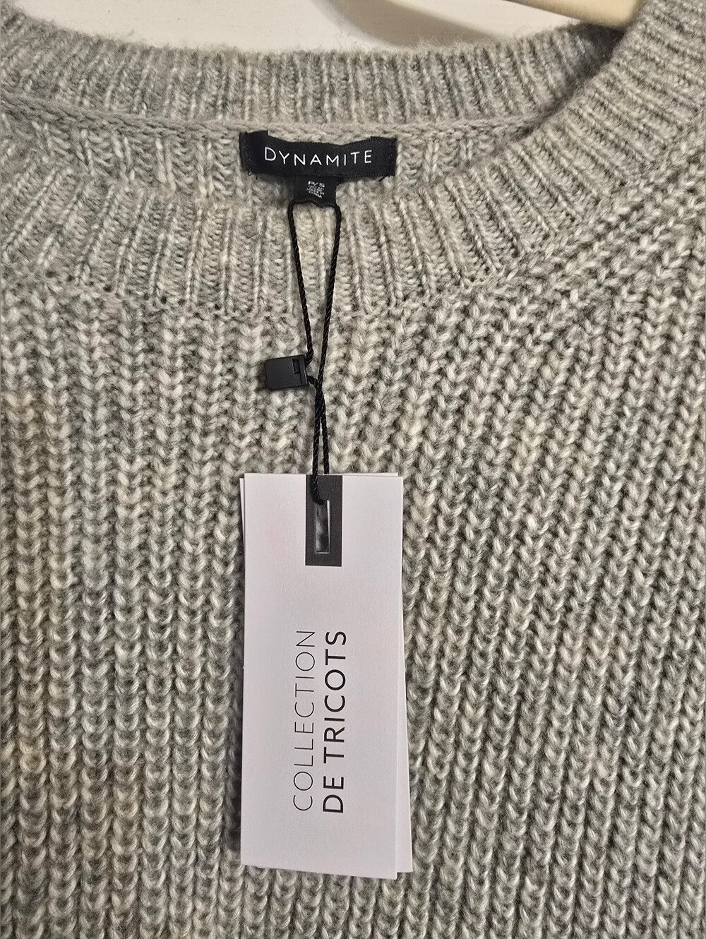 Dynamite Ribbed Knit Mini Dress - Light Gray - Picture 4 of 5